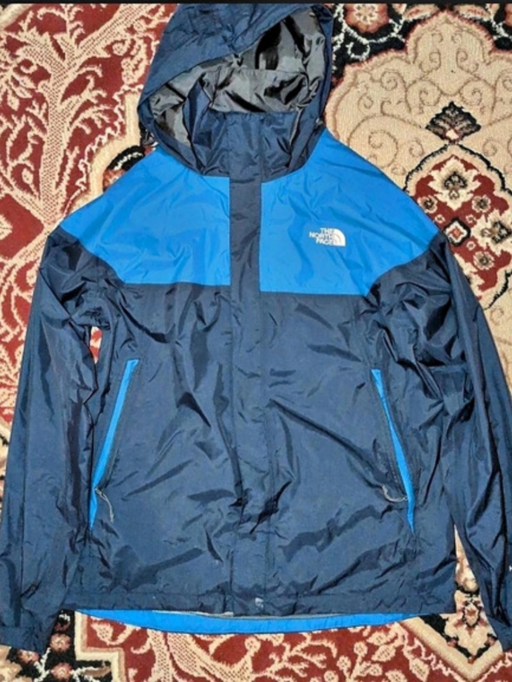 The North Face HyVent Colorblock Rain Jacket Blue